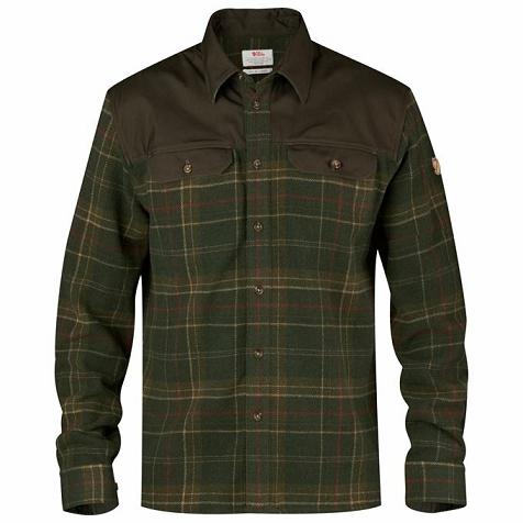 Fjallraven Granit Shirts Green Singapore For Men (SG-233373)